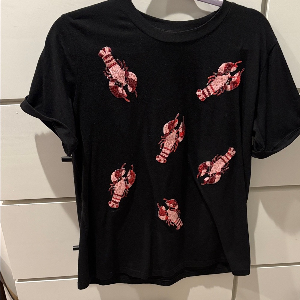 Sequin crawfish shirt size large